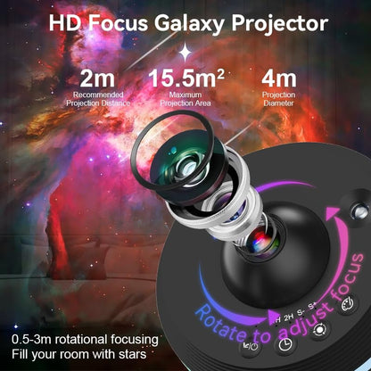 4K Galaxy Star Projector with 13 Replaceable Discs – 360° Rotation, HD Planetarium Night Light